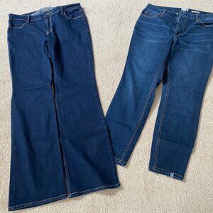 Women's Size 14 Jean's Old Navy Wow Mid Rise and True Craft High Rise